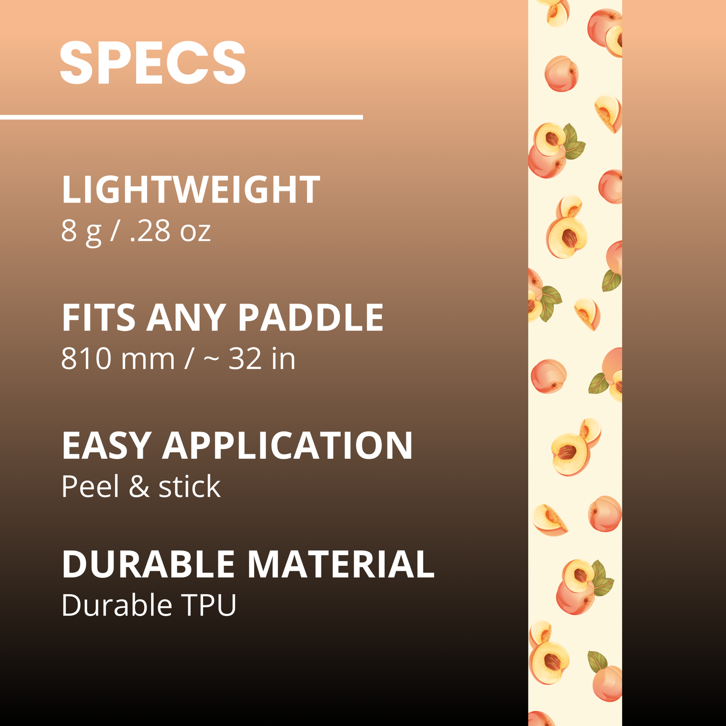 Peaches Edge Tape (3 pack) - Pickleball Paddle Edge Tape