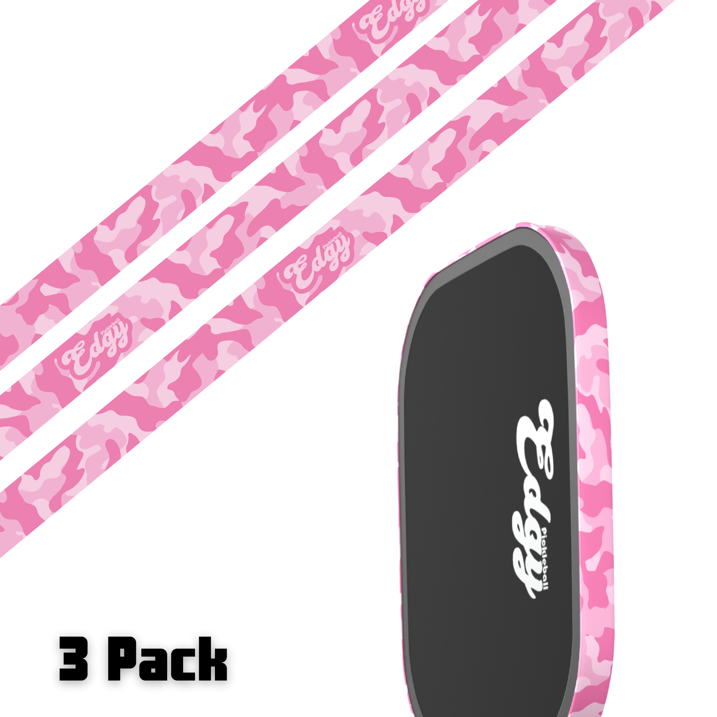 Pink Camo Edge Tape (3 pack) - Pickleball Paddle Edge Tape