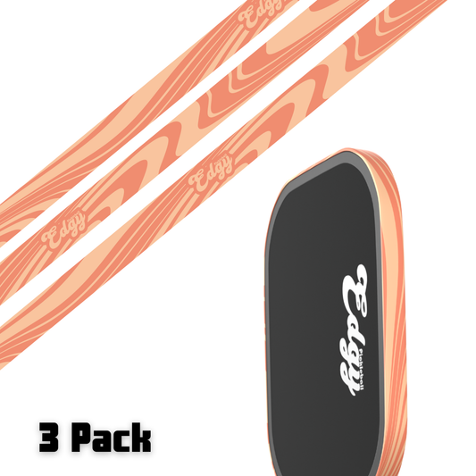 Groovy Coral Edge Tape (3 pack) - Pickleball Paddle Edge Tape