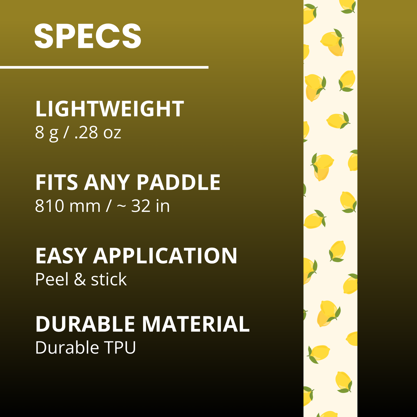 Lemons Edge Tape (3 pack) - Pickleball Paddle Edge Tape
