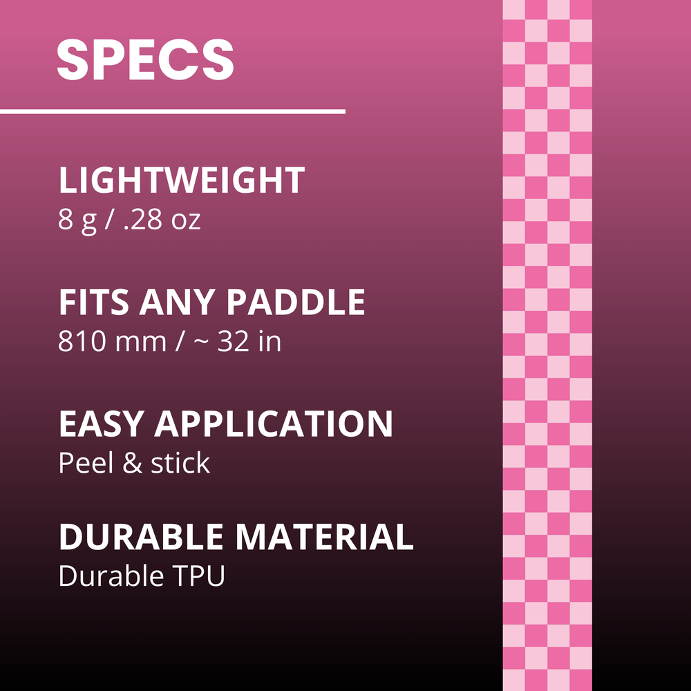 Pink Checkers Edge Tape (3 pack) - Pickleball Paddle Edge Tape