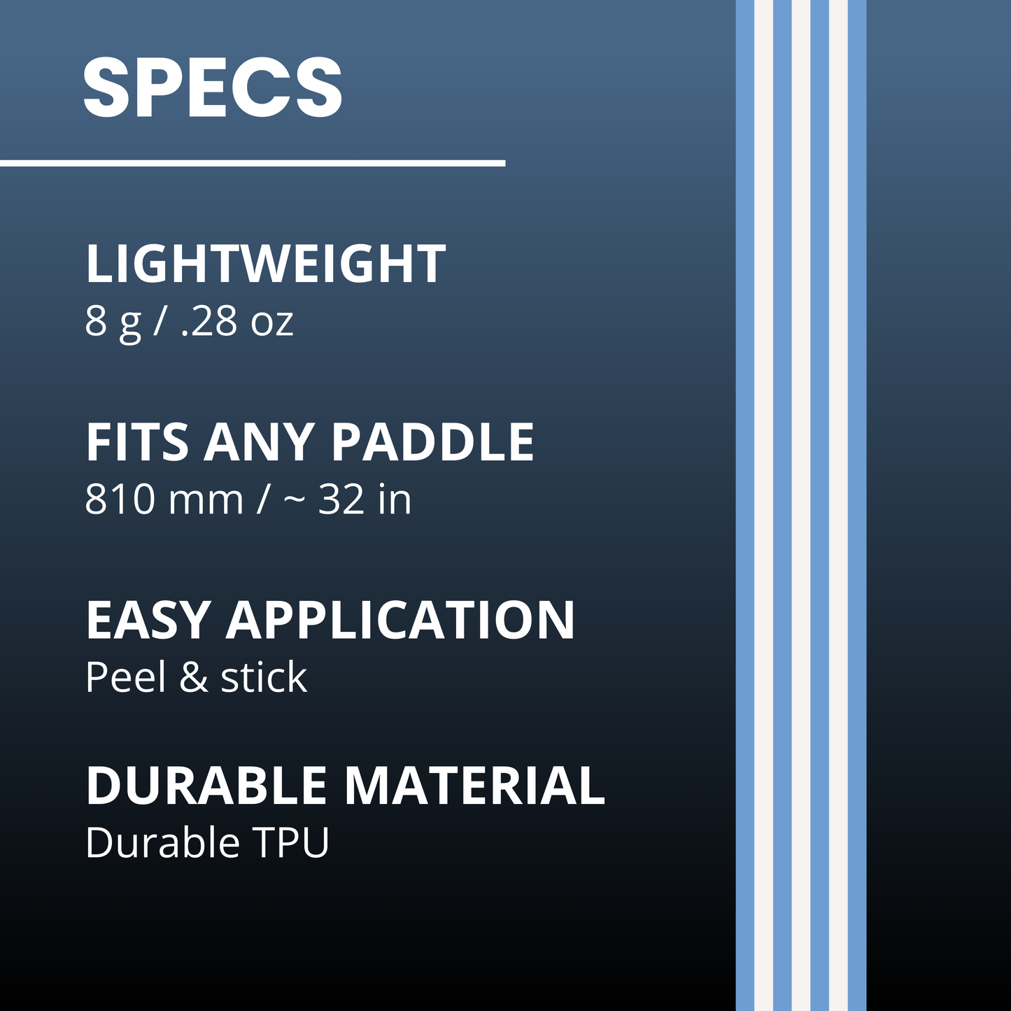 Beach Stripe Blue Edge Tape (3 pack) - Pickleball Paddle Edge Tape