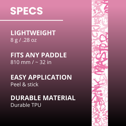 Pink Graffiti Edge Tape (3 pack) - Pickleball Paddle Edge Tape