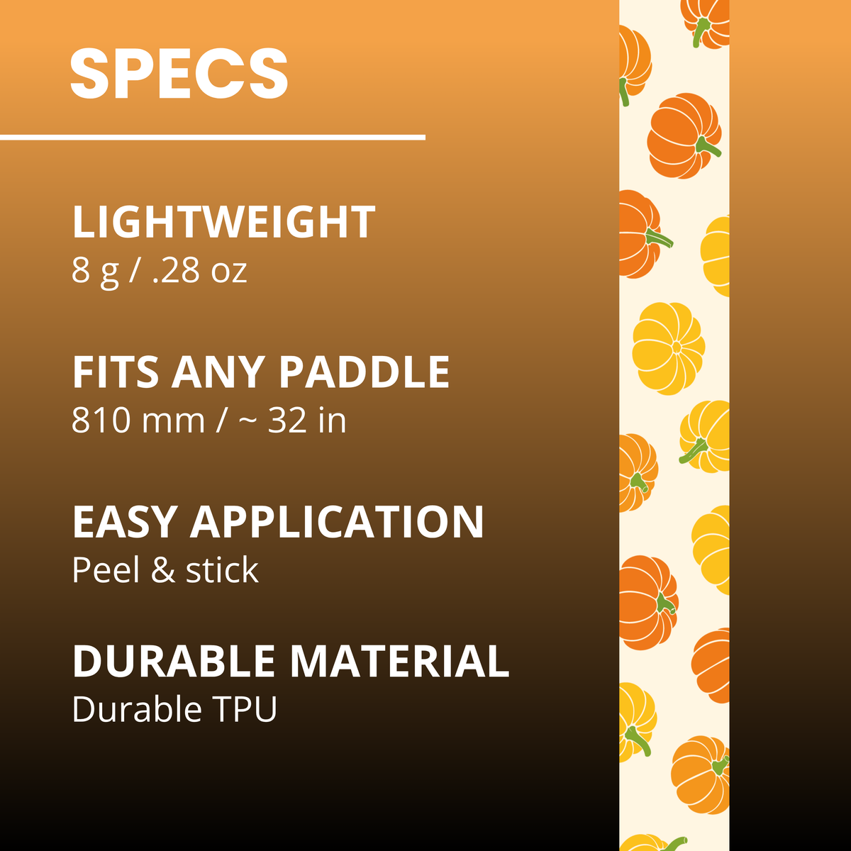 Pumpkins Edge Tape (3 pack) - Pickleball Paddle Edge Tape